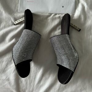 Givenchy g cube strass crystal mules size 39 unworn retail $1325